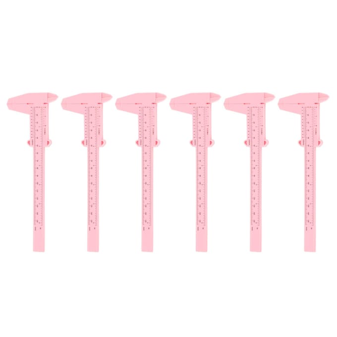 10 stuks 150 mm wenkbrauw microblading linialen, wenkbrauw make-up meet- en markeertools voor beginners roze