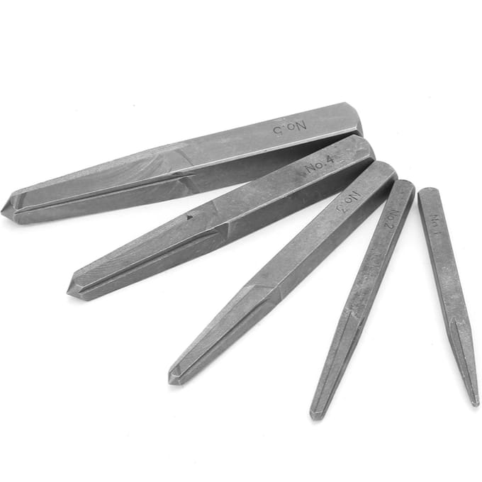 5 stuks Schroefuitdraaier Gebroken Beschadigde Bout Easy Out Verwijdergereedschap Vierkant Type