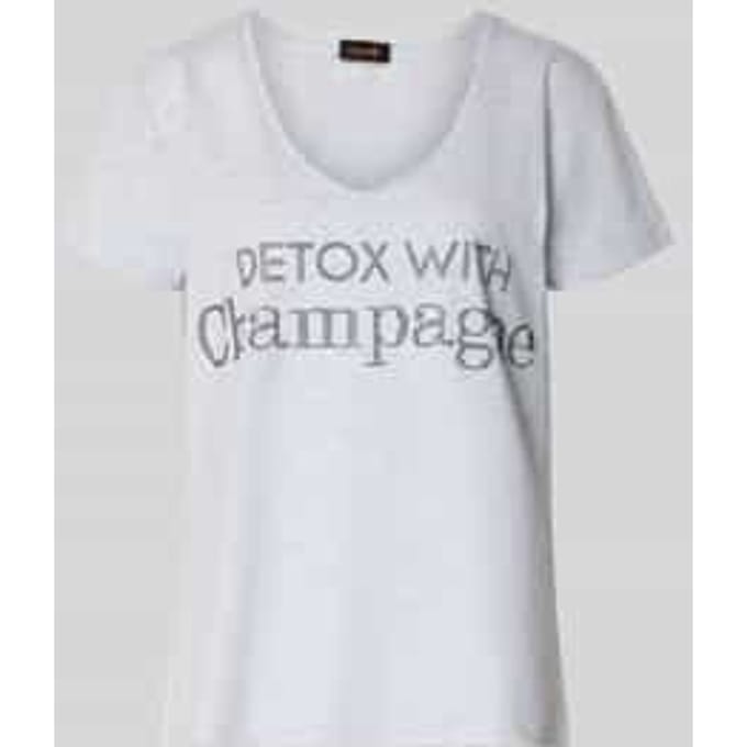 T-shirt met labeldetail