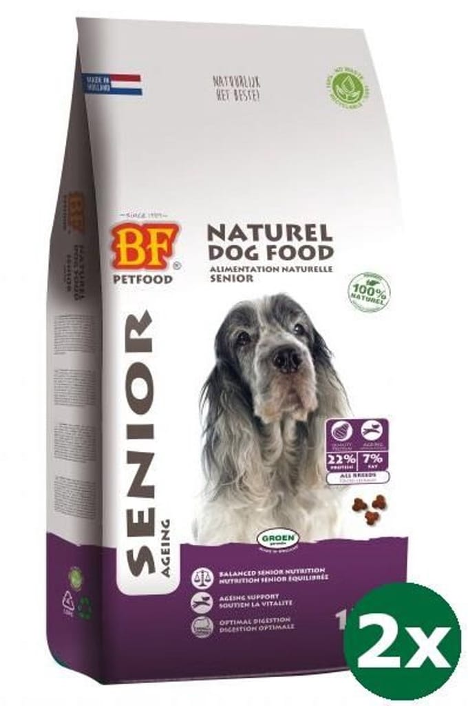 2x12,5 kg Biofood senior hondenvoer