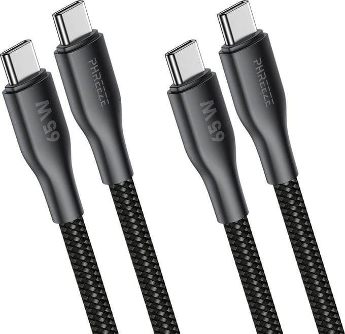 Usb c kabel 1m - 60W snellaadkabel - Stevig gevlochten