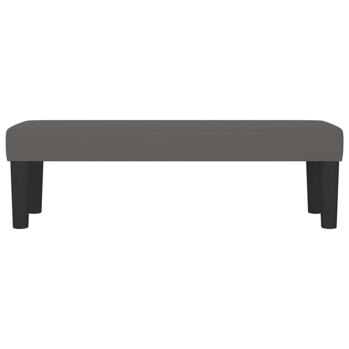 vidaXL - Bankje - 100x30x30 - cm - kunstleer - grijs