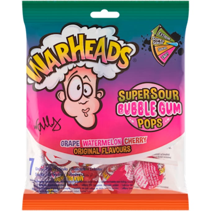 Super Sour Bubble Gum Pops