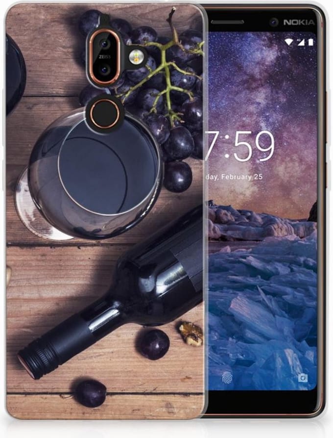 Nokia 7 Plus Siliconen Case Wijn