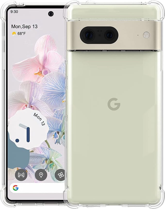 Hoesje geschikt voor Google Pixel 7 hoesje siliconen shockproof backcover - transparant