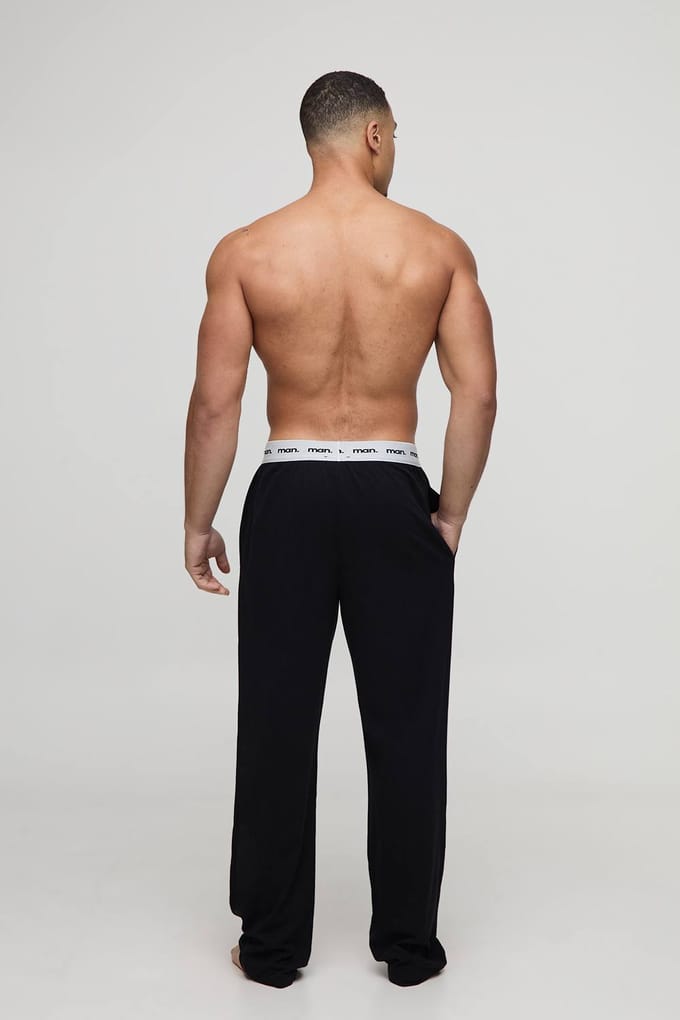 MAN Loungewear Straight Leg Jogger | Black | Size Medium