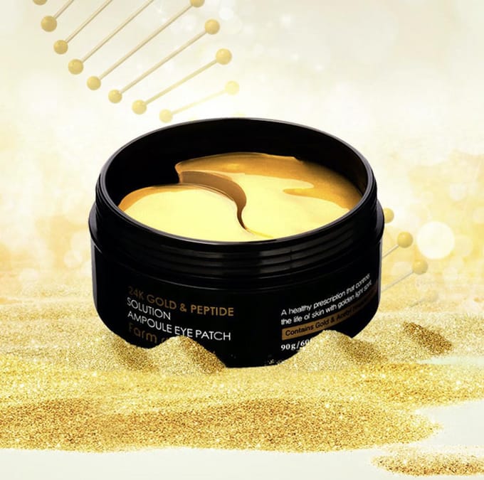 FARM STAY 24K Gold & Peptide Solution Ampul Ooglapje 90g (3 Opties) 1pcs beige