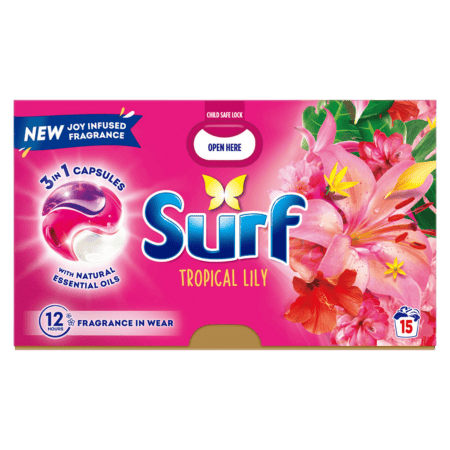 Surf 3-in-1 Tropische Lelie Wasdozen - 15 stuks.