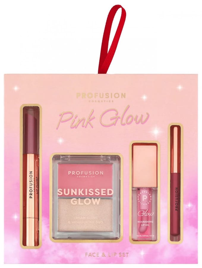 Profusion Cosmetics Pink Glow Gezicht- en Lippenset