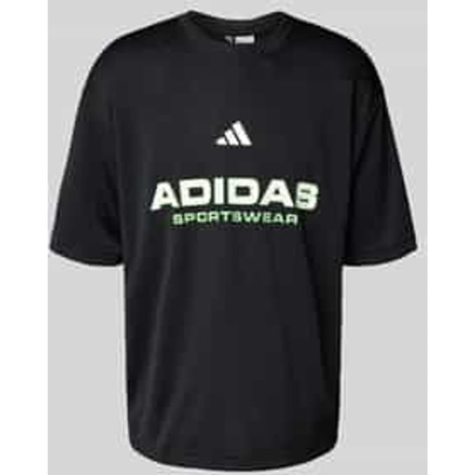 T-shirt met labelprint
