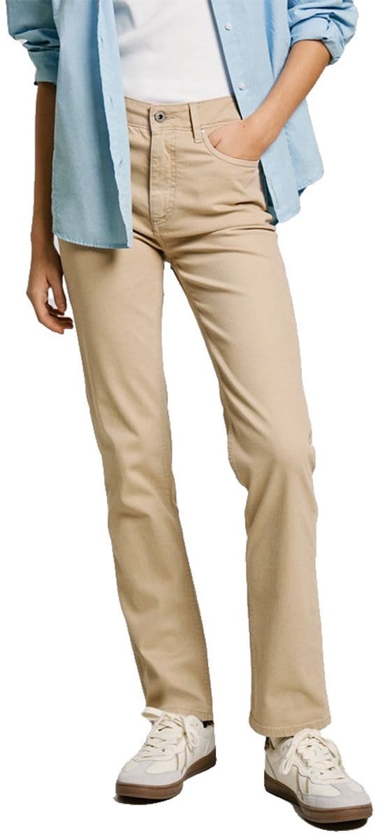 Pepe Jeans High Rise Slim Tessa Broek Beige 31 / 30 Vrouw