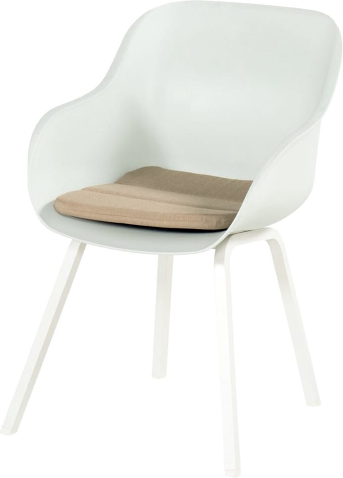 Hartman Le Soleil Element dining armstoel - Wit - Alu poot