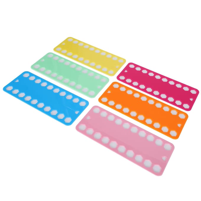 12 Stuks Kruissteek Draad Organizer Kleur Plastic 20 Gaten Floss Klos Opwindplaat blue
