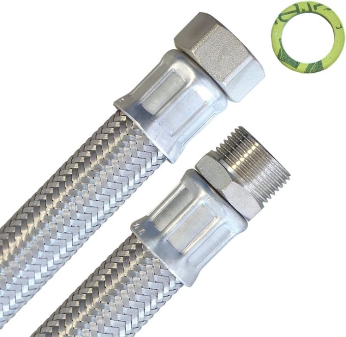Flexibele Pantserslang DN19 3/4 inch voor Waterleiding en Verwarming
