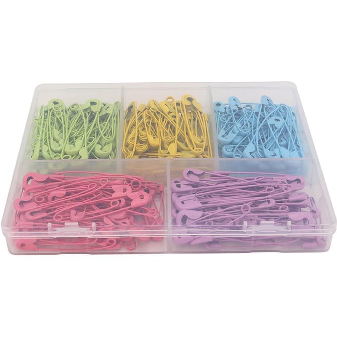 Épingles de sûreté Fil d'acier Sûres Robustes Colorées Combinaison Épingle d'étiquette pour Fabrication de bijoux DIY Vert clair gray