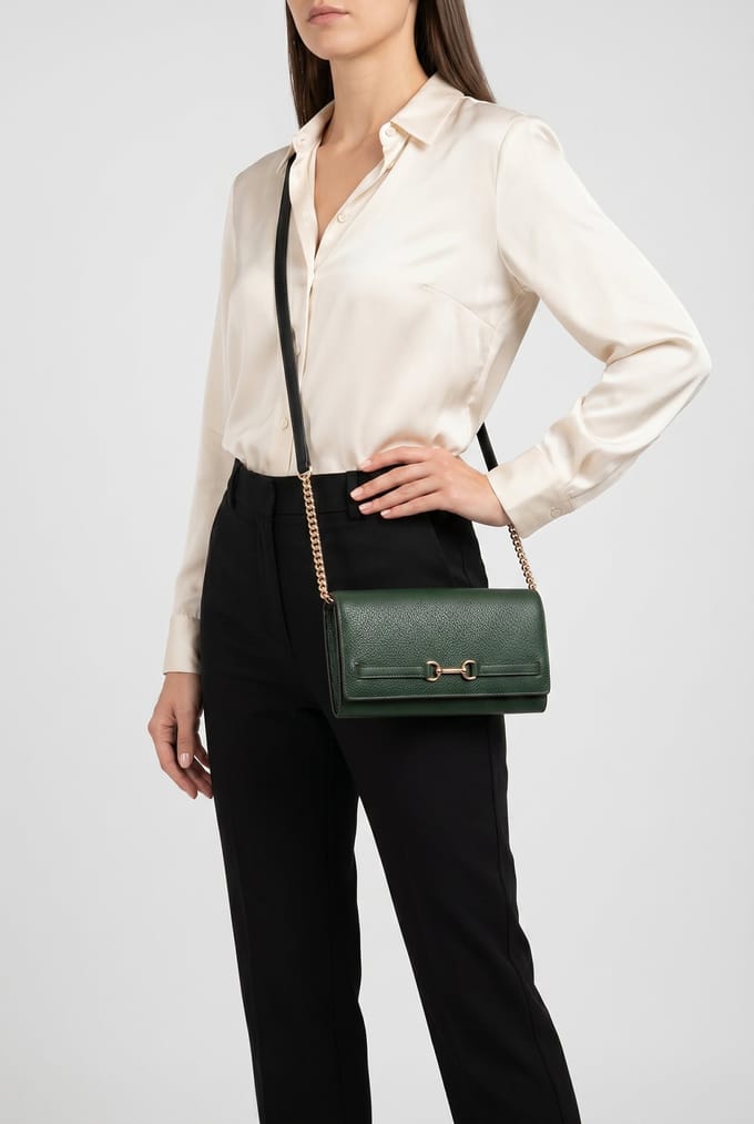 Michael Kors Large Wallet On A Chain Moss Taglia: OS | Borse a tracolla Outlet | Donna