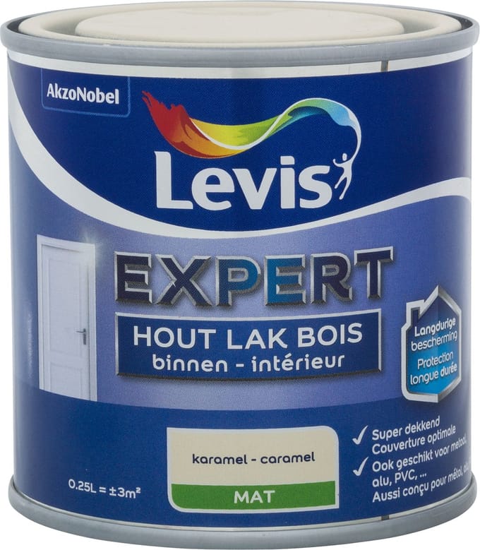 Levis - Expert Hout Lak Binnen Mat - Karamel - 0,25 L