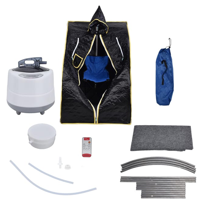 2.0L 1000W Draagbare Sauna 9 Versnellingen Duurzaam Afstandsbediening Multifunctioneel Mini Home Sauna BoxUS Stekker black