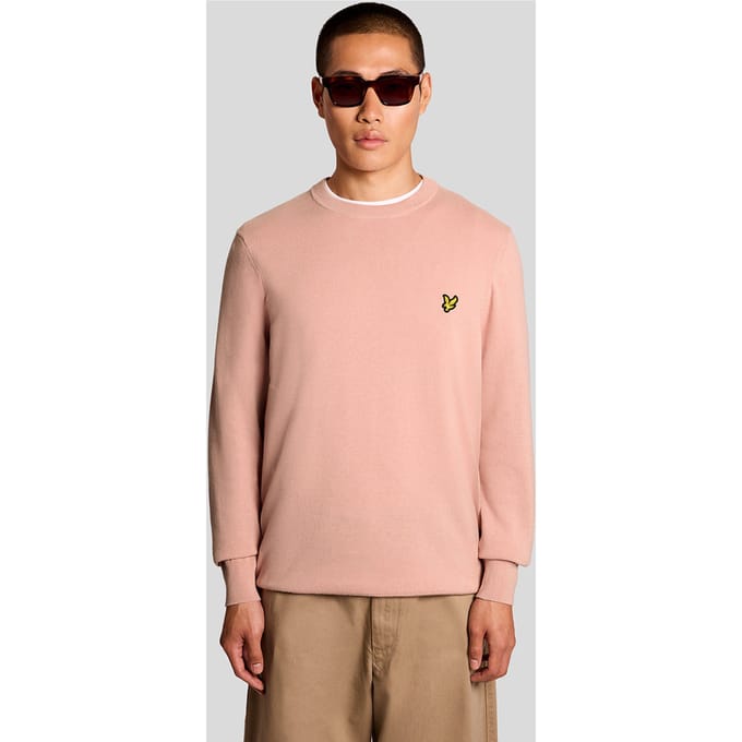 Trui Lyle &amp; Scott KN2136V COTTON CREW-Y120 PINK GRAPEFRUIT