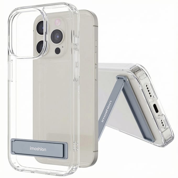 imoshion Hoesje - Geschikt voor Apple iPhone 15 Pro - Stand Backcover - Transparant