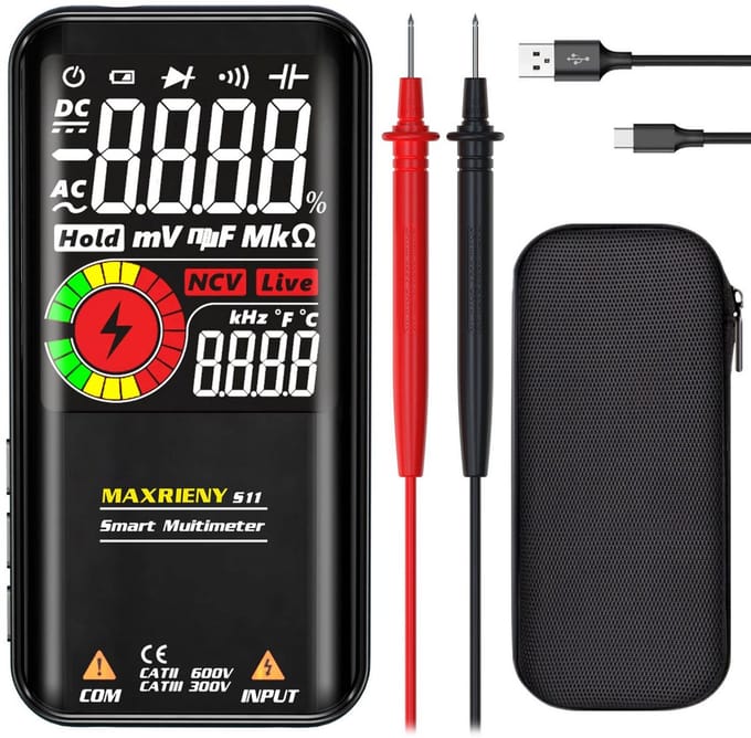 Digitale Multimeter Automatisch Bereik 9999 Tellingen 3,5 inch Kleurendisplay