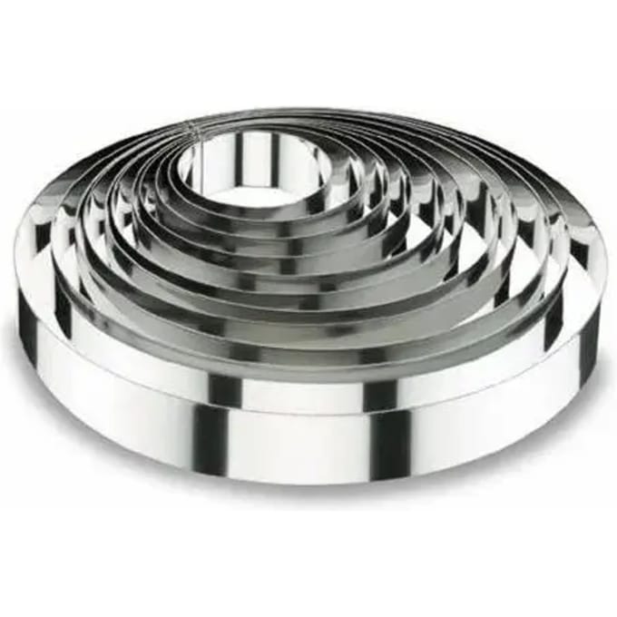 Ronde roestvrijstalen taartring Lacor 18/10 - 26,3 cm