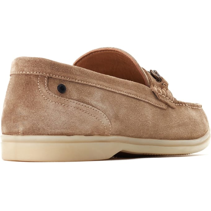 Base London Snapper Leer Heren Sand Loafers