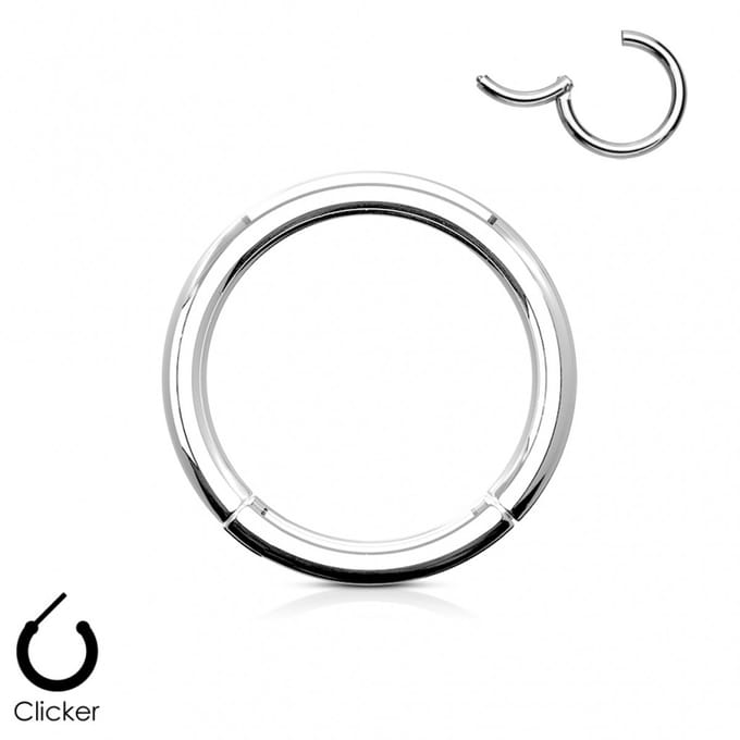 Titanium piercing ring high quality 1.6x10 mm - zilver - LMPiercings