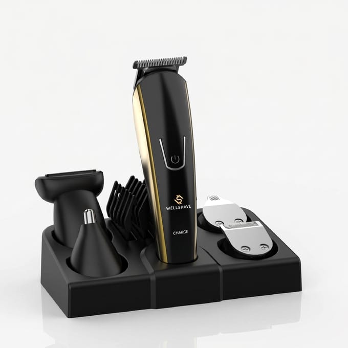 Wellshave 5 in 1 Baardtrimmer Mannen Pro - Trimmer Baard en Lichaam