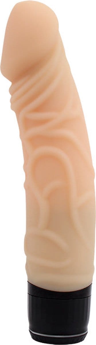 M- Mello - Siliconen P-Shape Vibrator - 17,5 cm - Lichte huidskleur