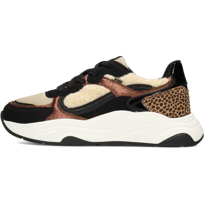POSH by Poelman MACY Dames Sneakers - Zwart Met Combinatie