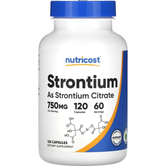 Strontium, 120 capsules (375 mg per capsule)