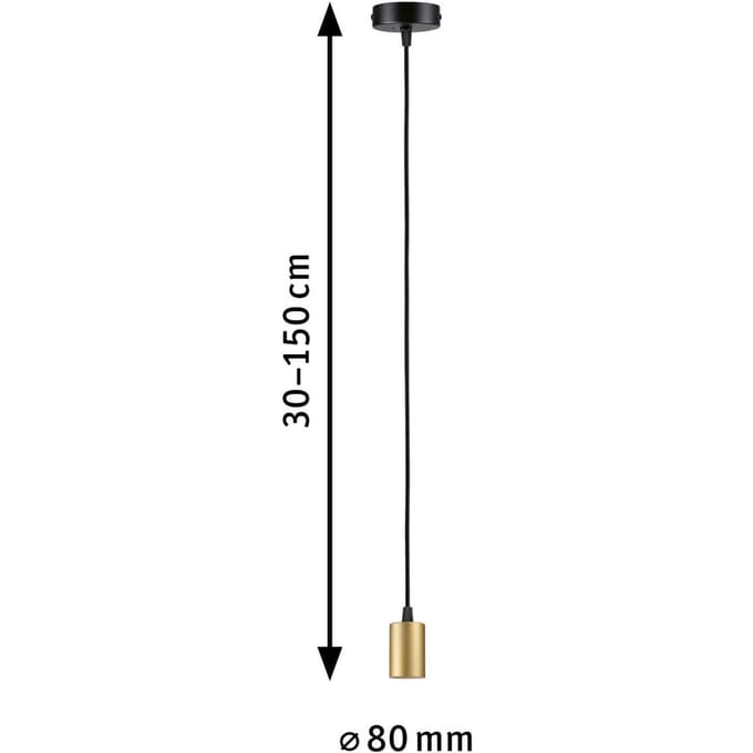Hanglamp Ravi IP44 E27 max. 60W Zwart mat, Goud dimbaar