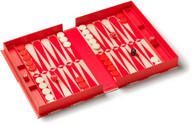 Printworks Spel Classic - Art of Backgammon - Rood/Crème