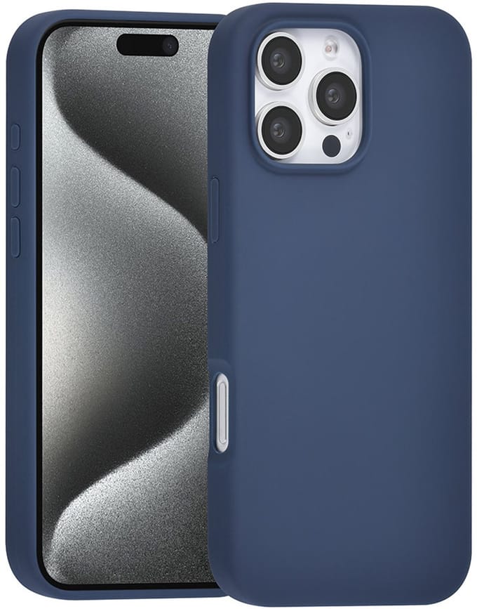TUNIQ - Backcover iPhone 16 Pro Max - Premium Liquid silicone - Blauw
