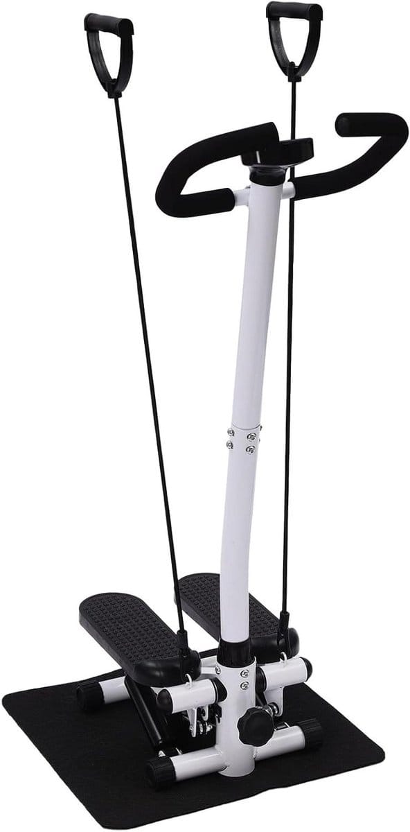 Mini Stepper - Hometrainer Stepper - Cardio Training - Hydraulisch Aandrijfsysteem - 150 kg Draagvermogen - Zwart