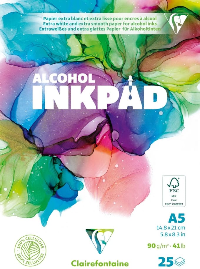Alcohol inkpad blok wit A5 25 vel