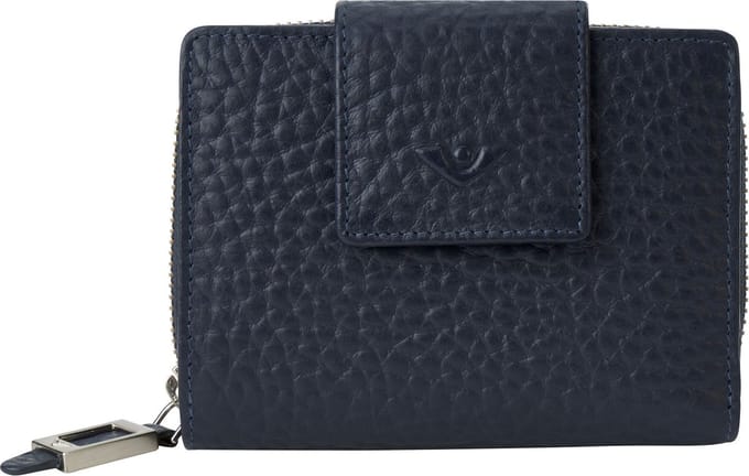 Voi Dames portemonnee Grain Leather Leer - blauw