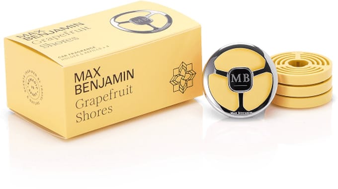Max Benjamin Autoparfum met 4 Navullingen Cadeauset - Grapefruit Shores