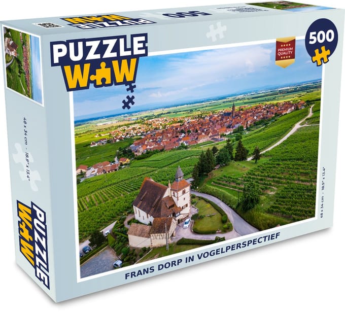 Puzzel Dorp - Frankrijk - Zomer - Legpuzzel - Puzzel 500 stukjes