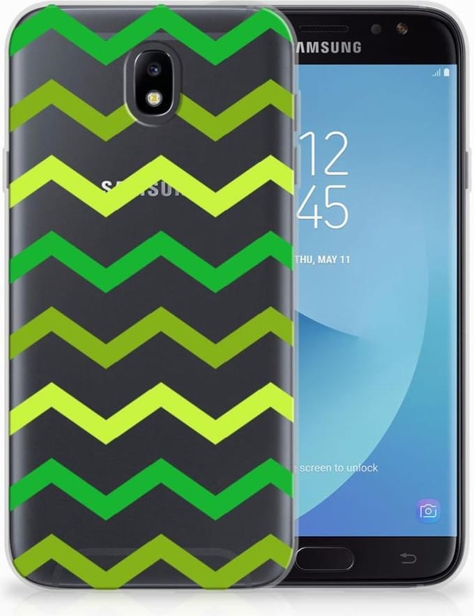 Samsung Galaxy J7 2017 | J7 Pro TPU bumper Zigzag Groen