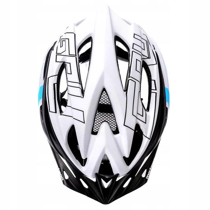 Meteor - Fietshelm - Gruver - maat L 58-61 cm wit/zwart/blauw