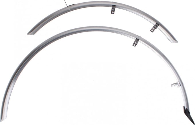 Eurofender Spatbordset - Elegante Bescherming - 28 inch - 46 mm - Zilver