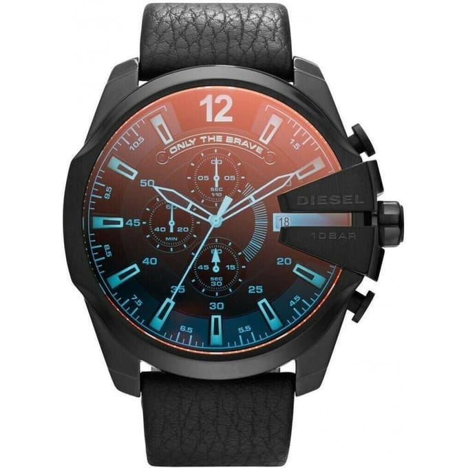 Diesel DZ4323 Mega Chief Chronograaf Zwarte Wijzerplaat Herenhorloge