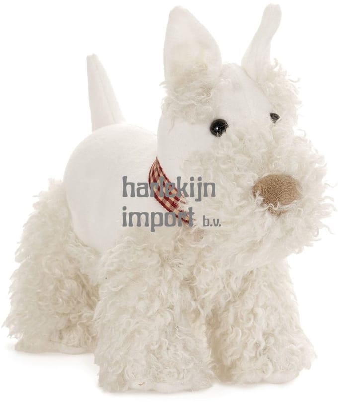 Egmont Toys knuffel hond Lola pluche wit 21x10x18 cm speelgoed.