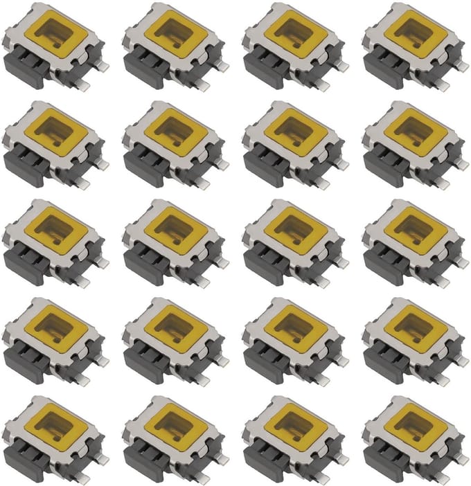 Dailygoods - Set van 20 4-polige SMT SMD Druktoetsschakelaars