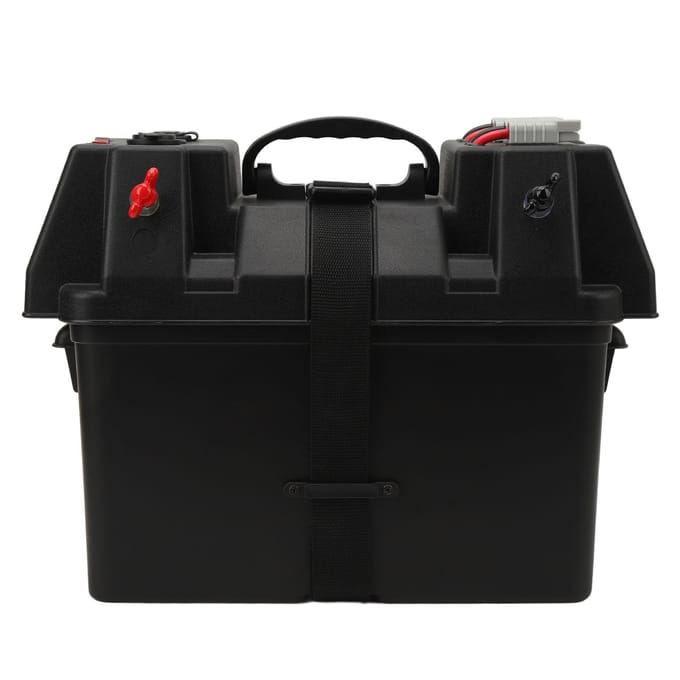 Draagbare Auto Accubak 5V 1A 2.1A USB-interface 12V 20A Sigarettenaansteker voor Camper en Trailer Accu's black