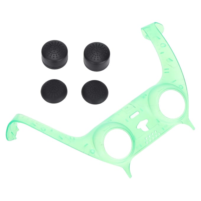 Accessoires Manette Façade de Manette Translucide Grips de Sticks Analogiques pour PS5 DualSense vert