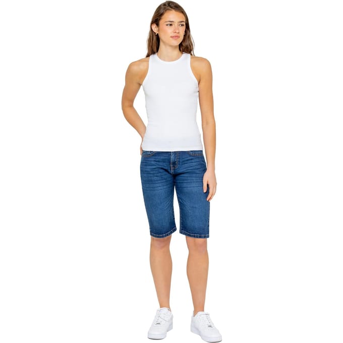 Enzo | Lange Denim Shorts voor dames