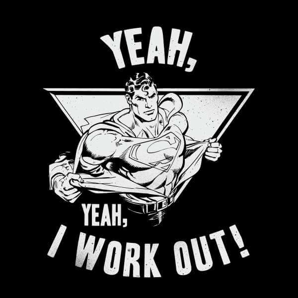 DC Comics Superman I Work Out Trui - Zwart - XL